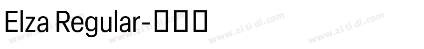 Elza Regular字体转换